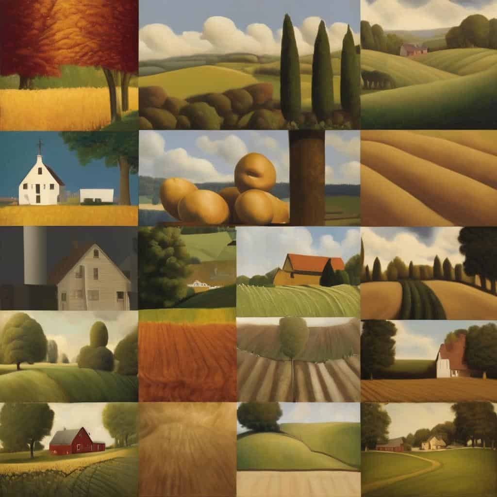 ρομαντικό τοπίο με ελαιώνες και λόφους, ήσυχες αγροτικές σκηνές και ήρεμες χωριάτικες περιοχές στα χωριά της Ελλάδας.